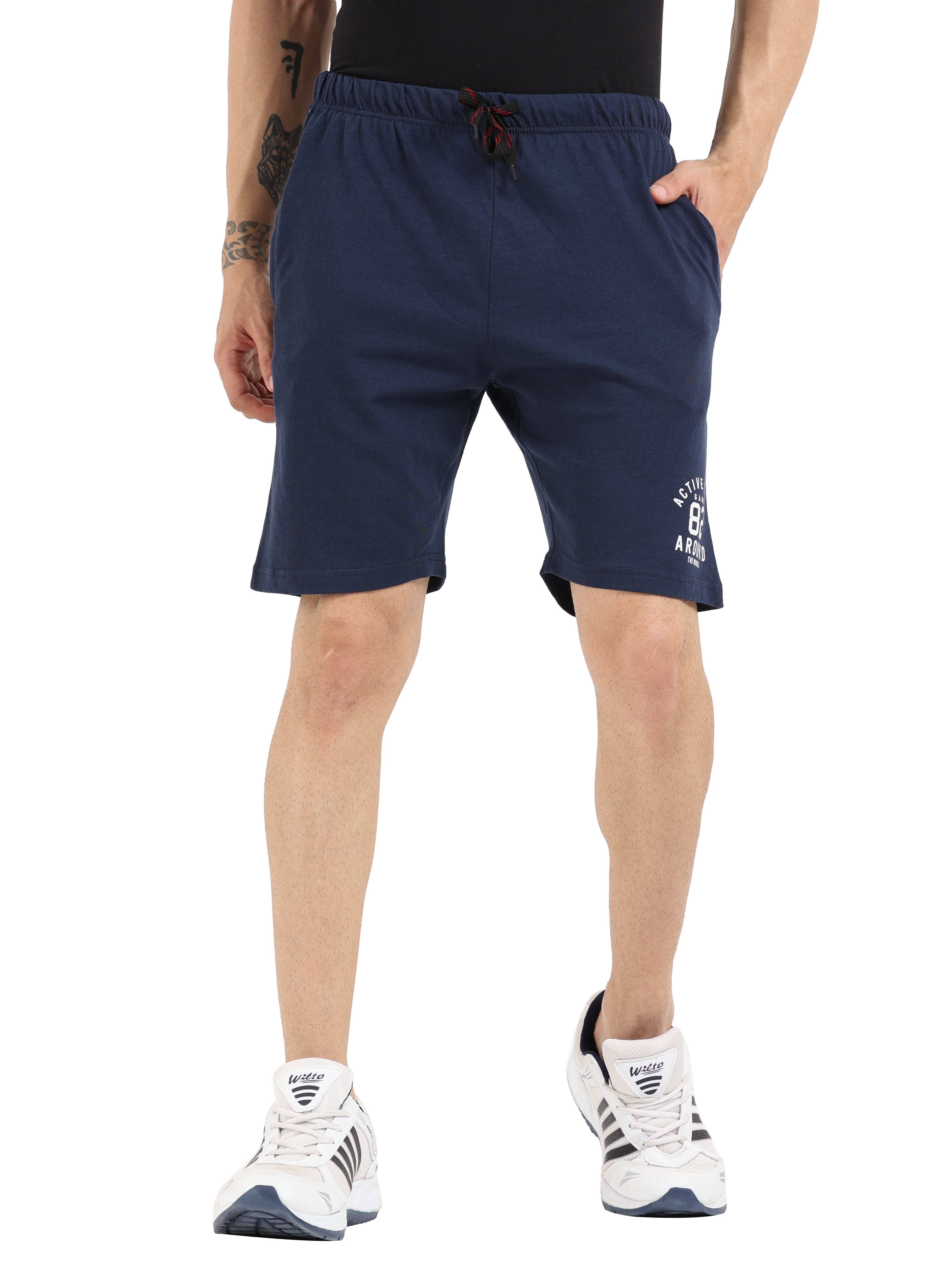 Ardeur - Navy Blue Cotton Blend Men's Shorts ( Pack of 1 ) Ardeur - Navy Blue Cotton Blend Men's Shorts ( Pack of 1 )