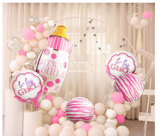     			Blooms  Mall  Set Of 35 Pcs Baby Girl Welcome Decoration Kit For Home - Kids Birthday Party New Born Baby Theme Decoration Kit
