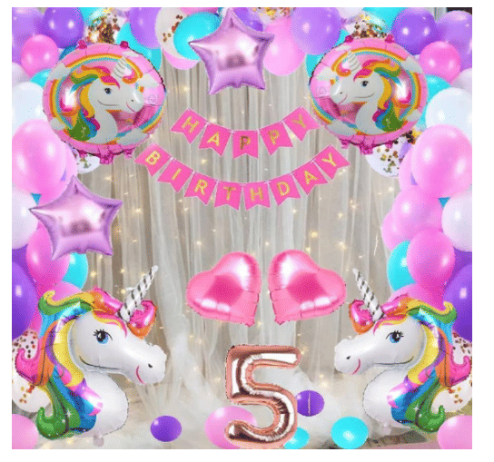 Blooms Mall Unicorn Theme -4 Number Foil Rose Gold Blooms Mall Unicorn Theme -4 Number Foil Rose Gold