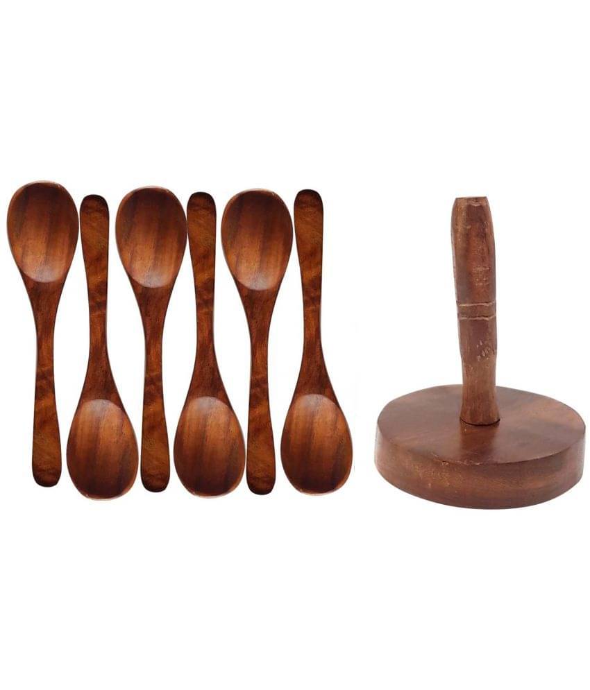     			Buzykart - Brown Wood Flipper Spatula ( Pack of 7 )
