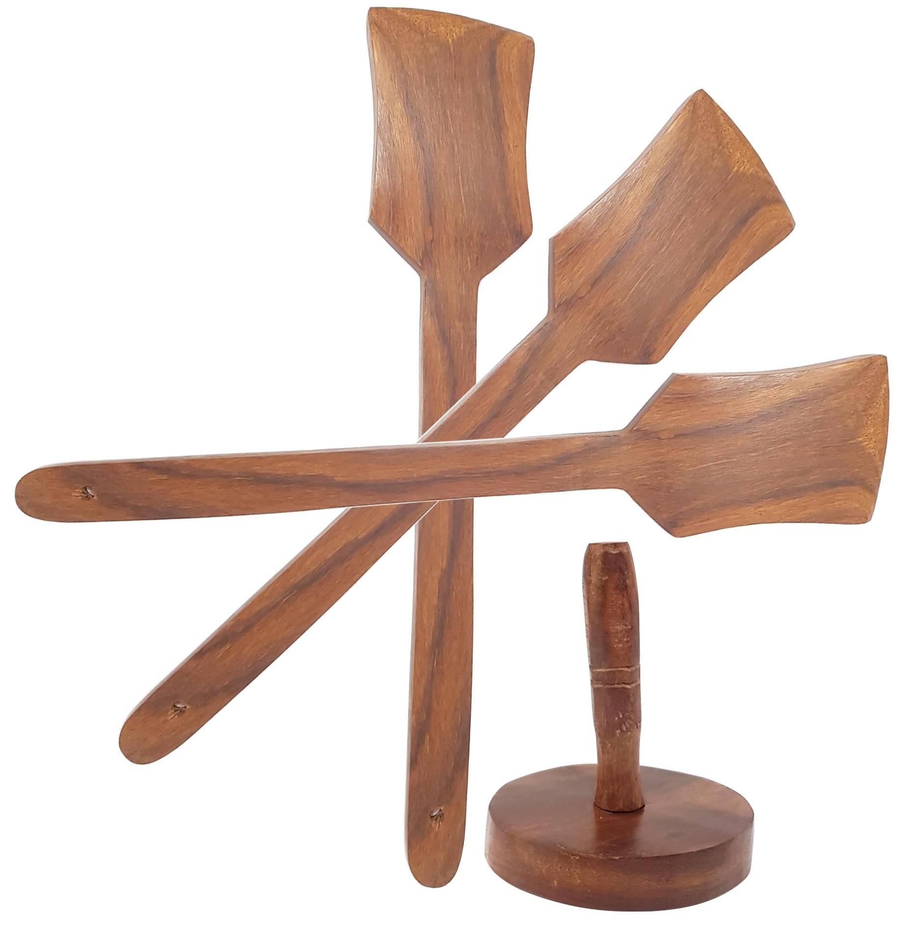     			Buzykart - Brown Wood Lifting Spatula ( Pack of 4 )