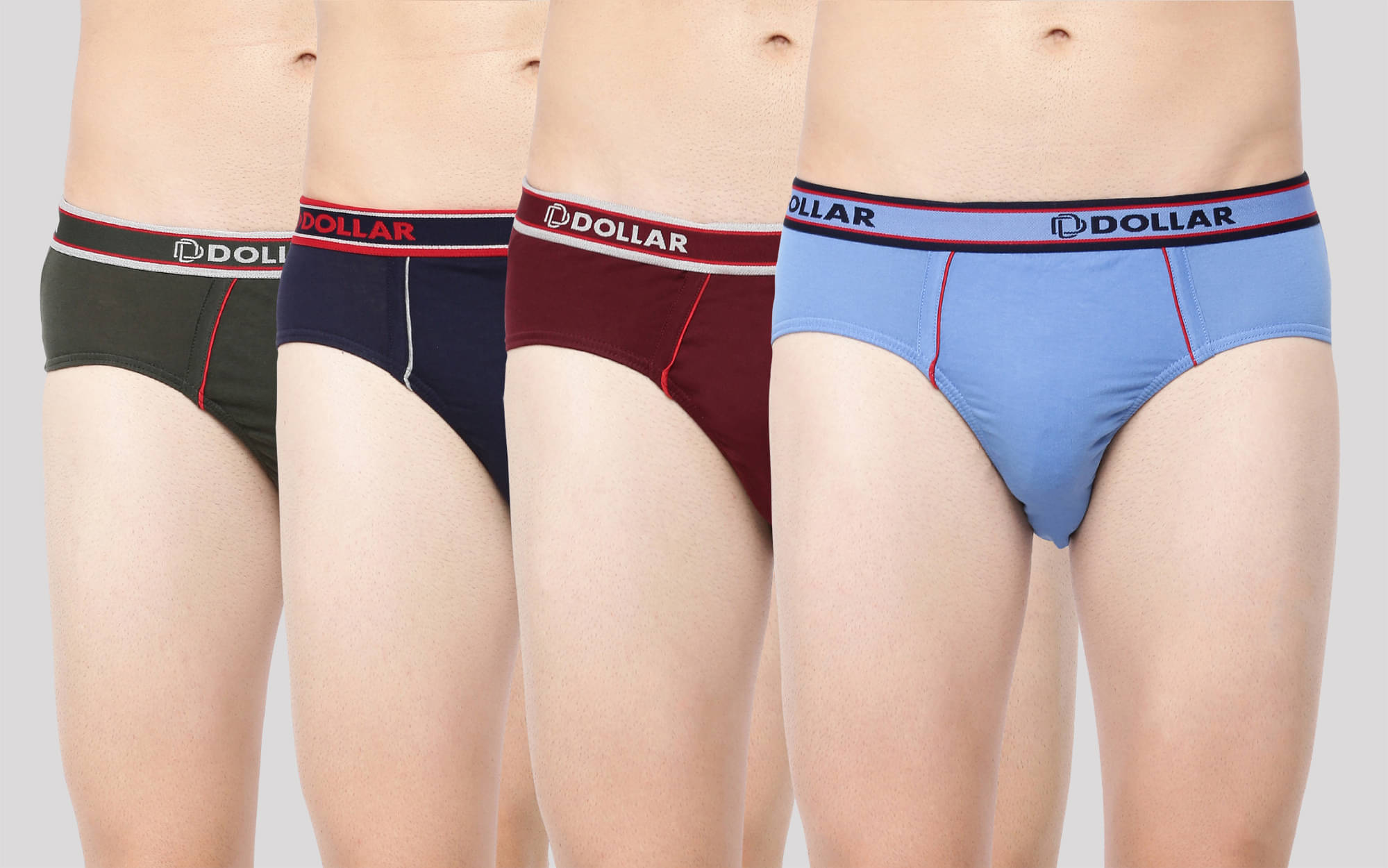     			Dollar Bigboss Men's Pack of 4 Combed Cotton Solid Brief With Anti-Microbial Odour Control (Colour May Vary)