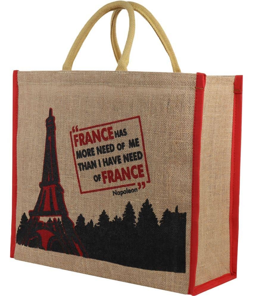 Double R Bags - Brown Jute Grocery Bag - Handbags | Buy online on ZillyBuy