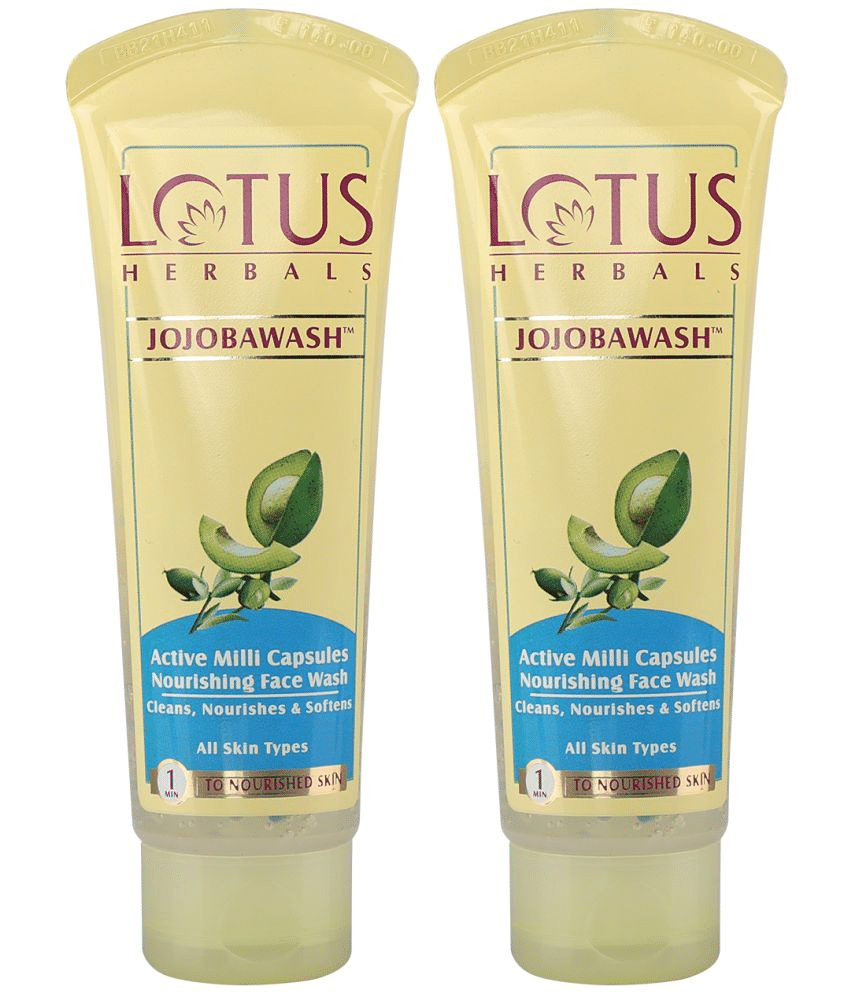 Lotus Herbals Jojobawash Active Milli Capsules Nourishing Face Wash120g ( Pack Of 2 ) Lotus Herbals Jojobawash Active Milli Capsules Nourishing Face Wash120g ( Pack Of 2 )