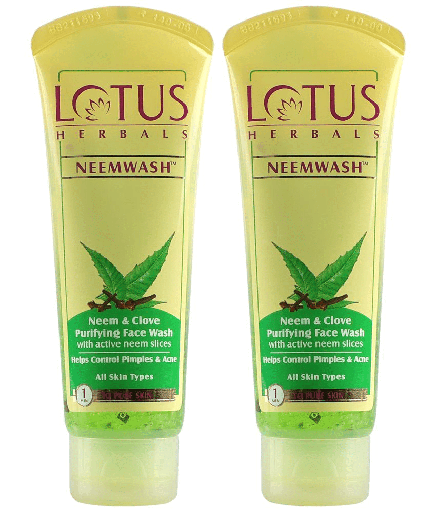 Lotus Herbals Neemwash Neem & Clove Purifying Face Wash 120g ( Pack Of 2 ) Lotus Herbals Neemwash Neem & Clove Purifying Face Wash 120g ( Pack Of 2 )