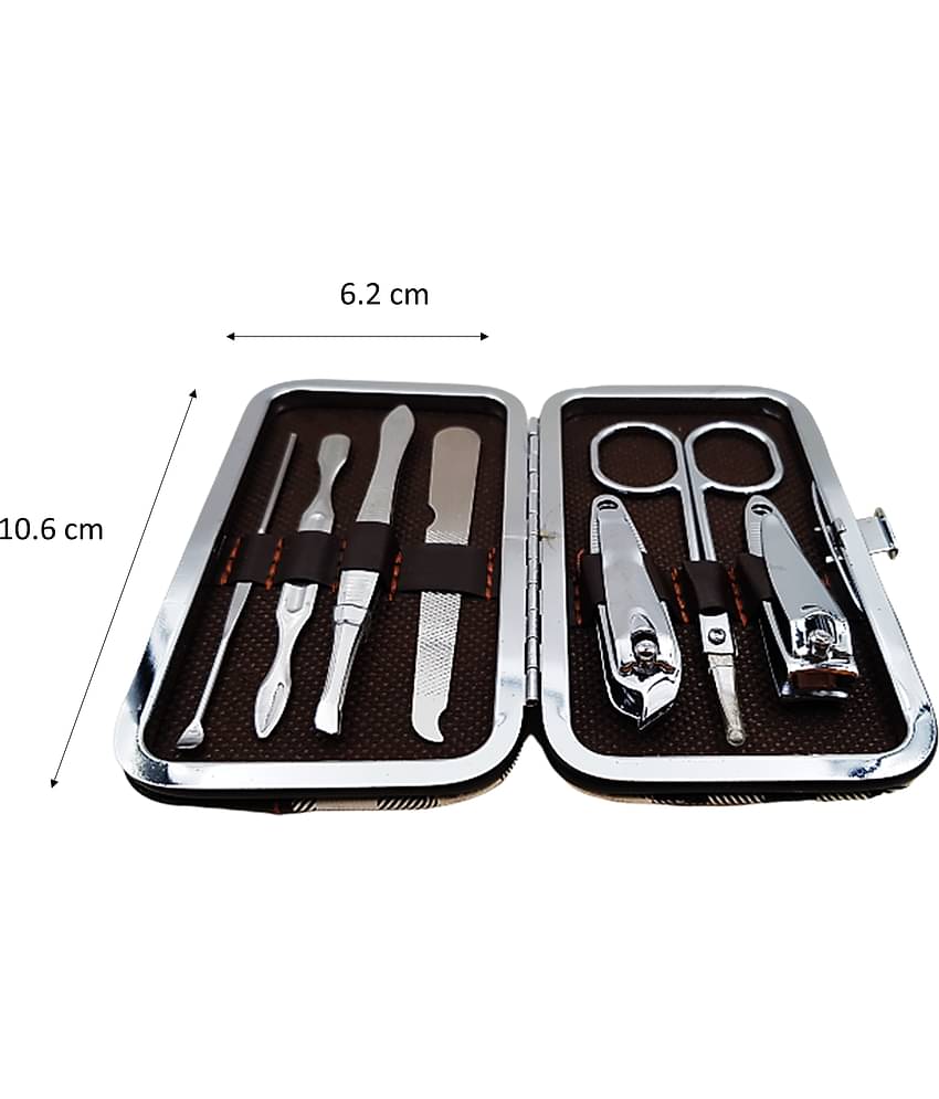 Majestique 7 In1 Manicure Grooming Set Nail Clippers Grooming Kit Nail Tool Kit for Women and Men
