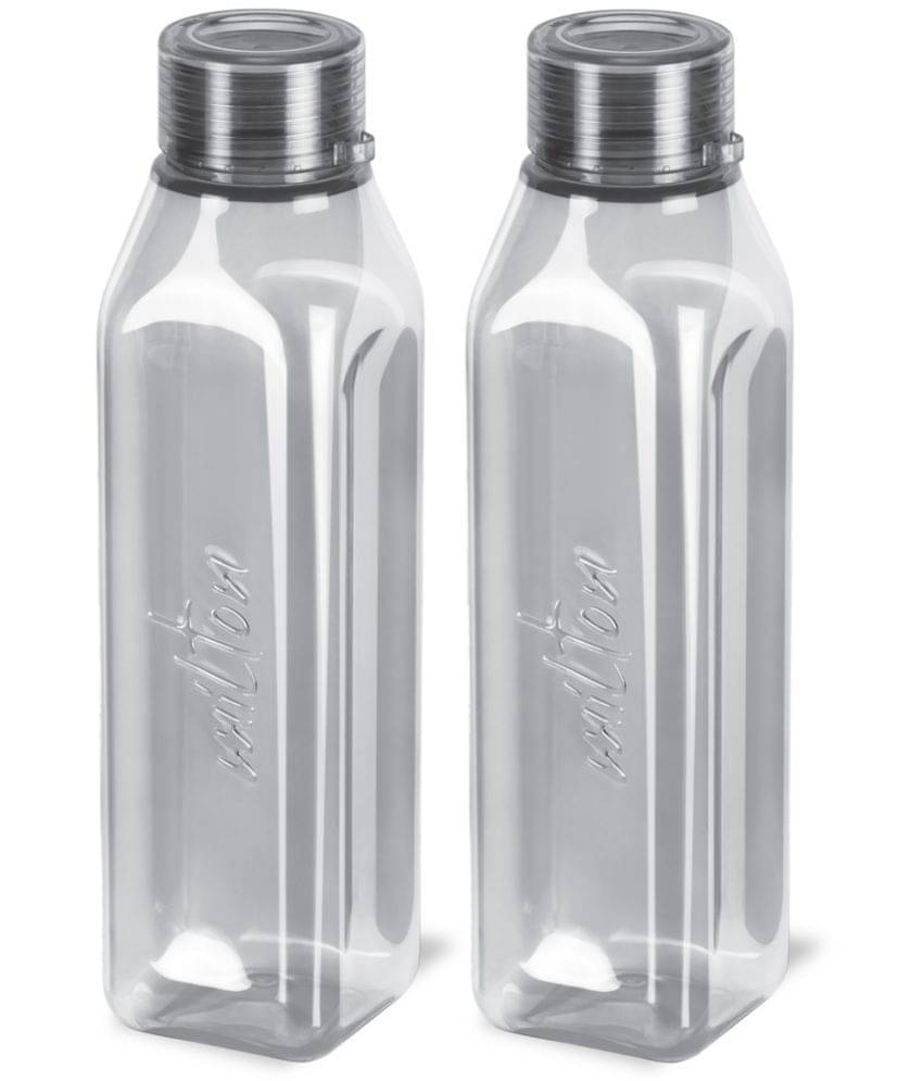     			Milton Prime 1000 Pet Water Bottle, Set of 2, 1 Litre Each, Grey