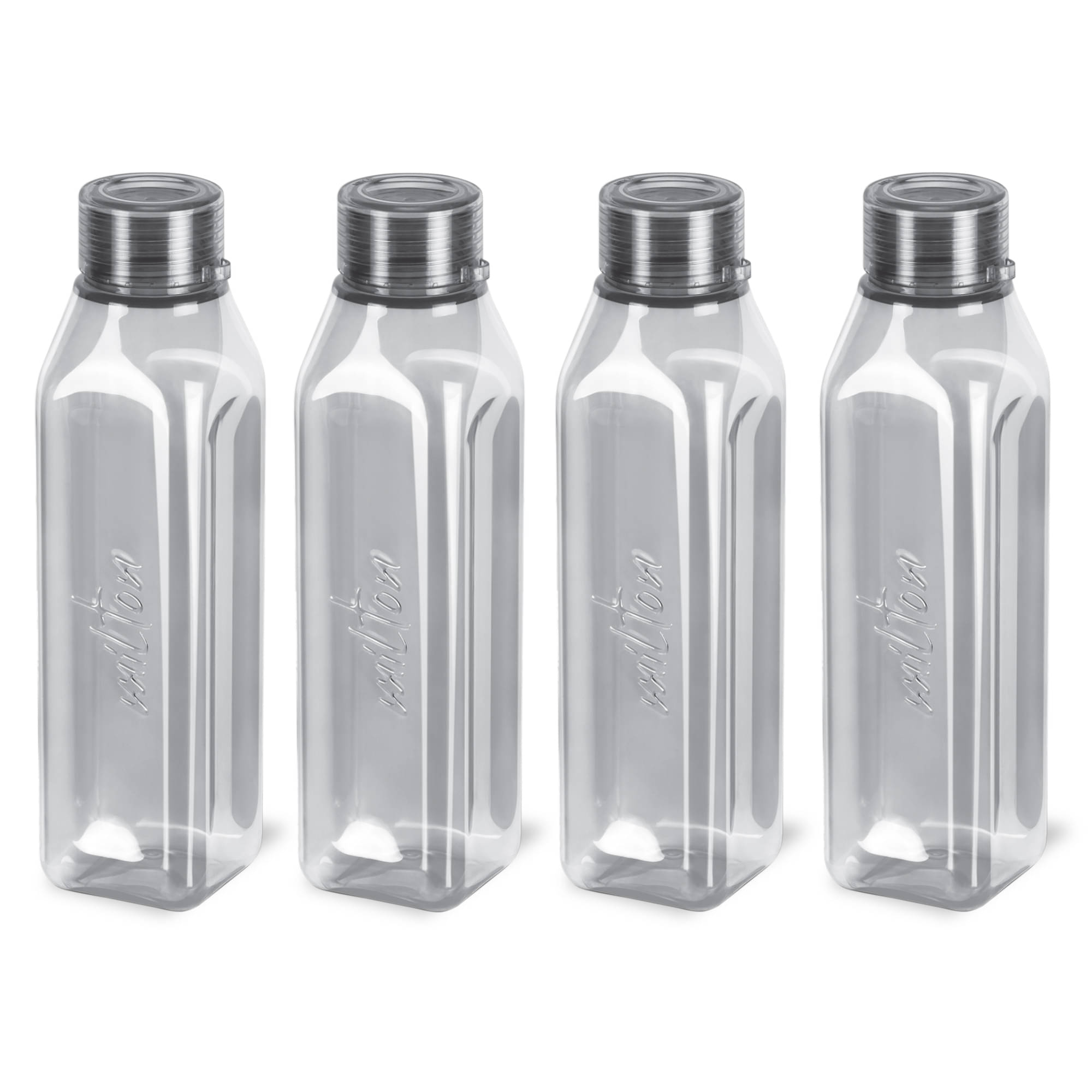     			Milton Prime 1000 Pet Water Bottle, Set of 4, 1 Litre Each, Grey