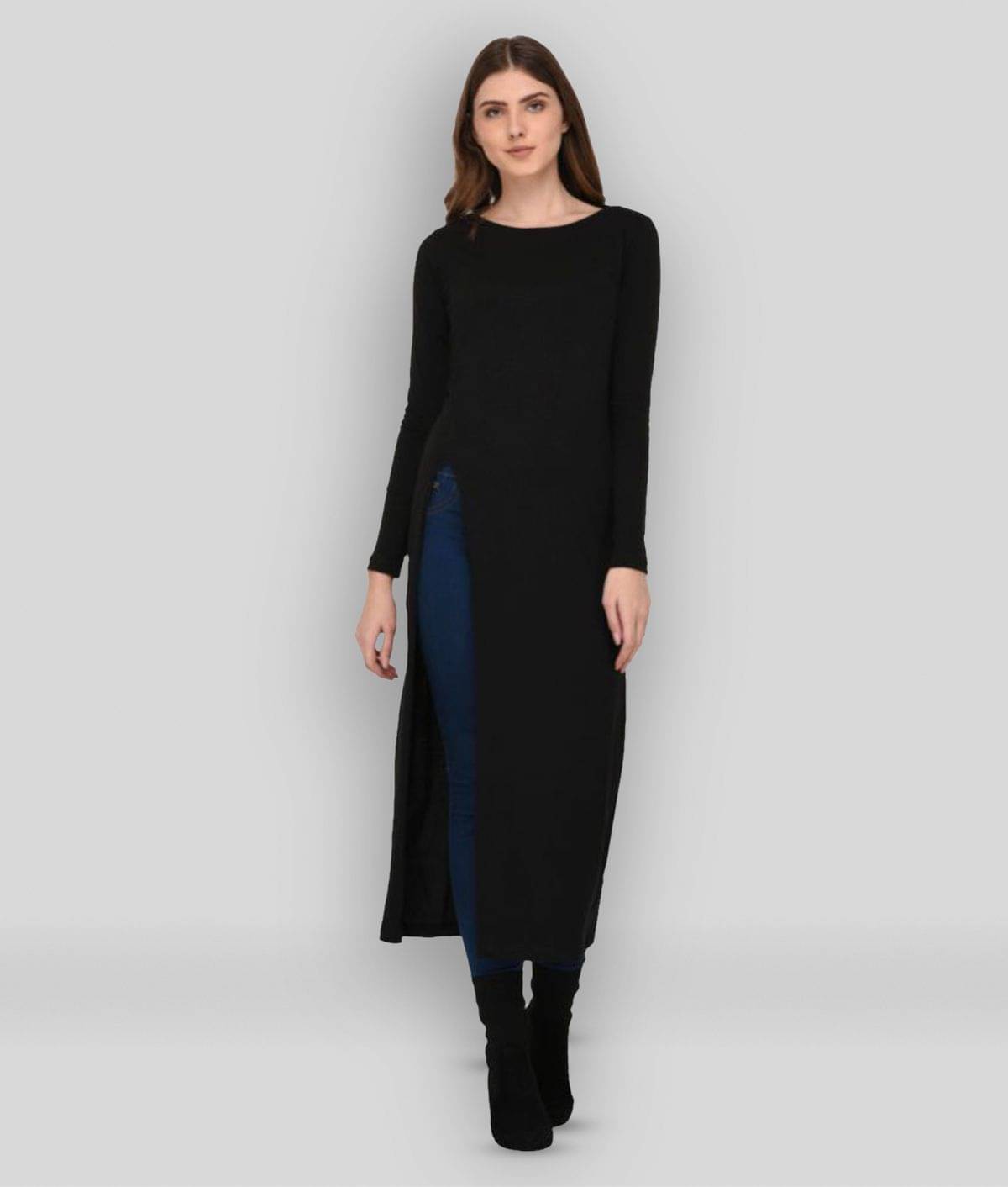 Rigo Women's Cotton Regular Top ( Black )     			Rigo Women's Cotton Regular Top ( Black )