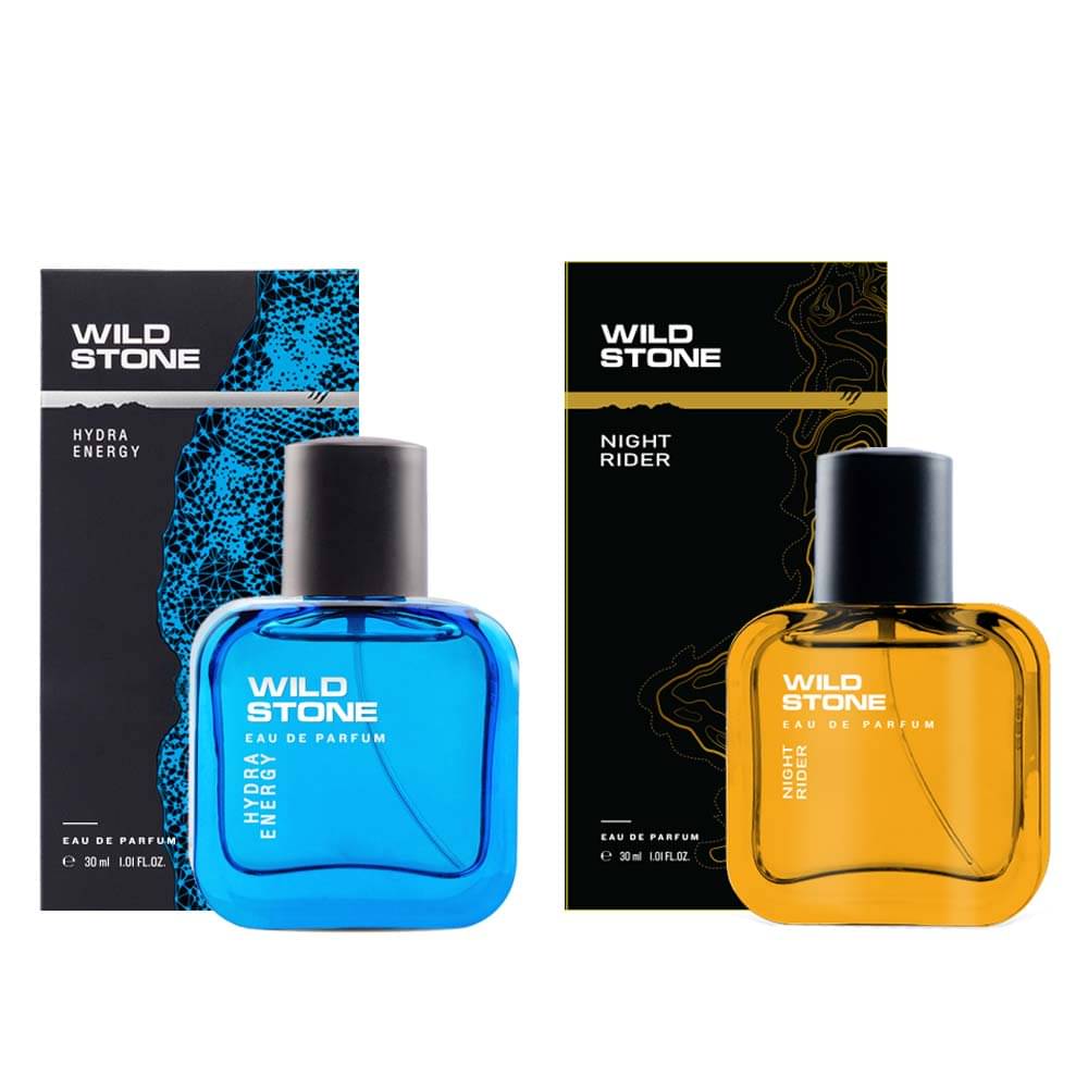     			Wild Stone Hydra Energy and Night Rider Mens Perfume, Combo Pack of 2 (30ml each) Eau de Parfum - 60 ml (For Men)