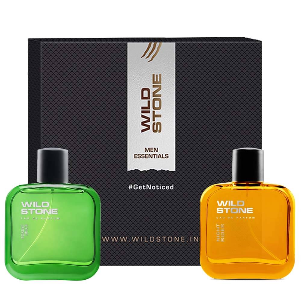     			Wild Stone Gift Hamper with Forest Spice and Night Rider Perfume Combo for Men (100ml each) Eau de Parfum - 200 ml (For Men)
