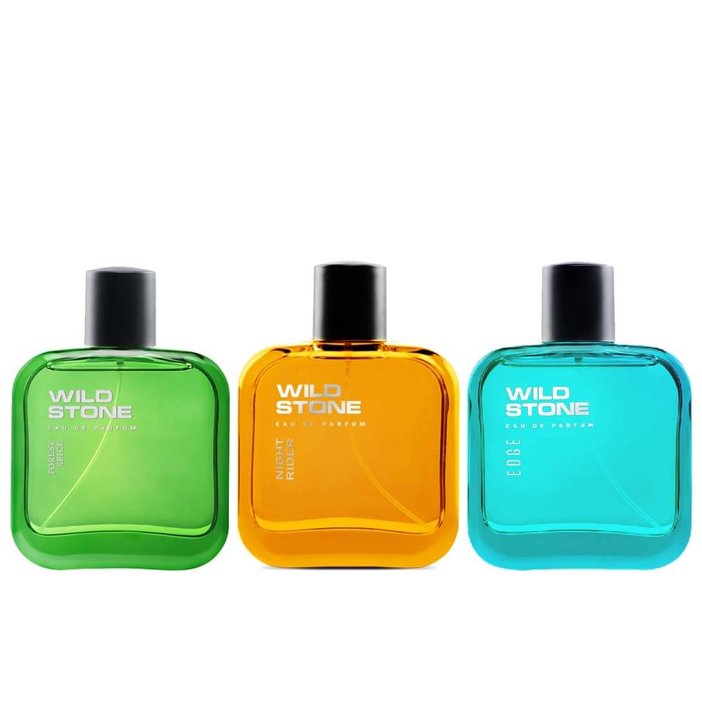     			Wild Stone Edge,Forest Spice and Night Rider Mens Perfume Combo, Pack of 3 ( 100ml each) Eau de Parfum - 300 ml (For Men)