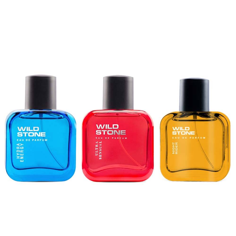     			Wild Stone Hydra Energy, Night Rider & Ultra Sensual Perfume for Men, Pack of 3(30ml each ) Eau de Parfum - 90 ml (For Men)