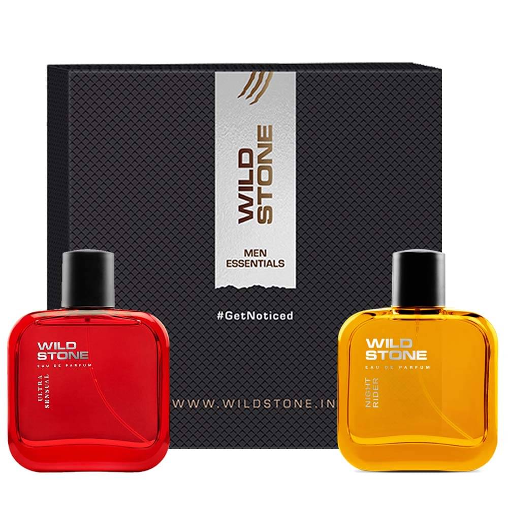     			Wild Stone Gift Hamper with Night Rider and Ultra Sensual Perfume Combo for Men(100ml each) Eau de Parfum - 200 ml (For Men)