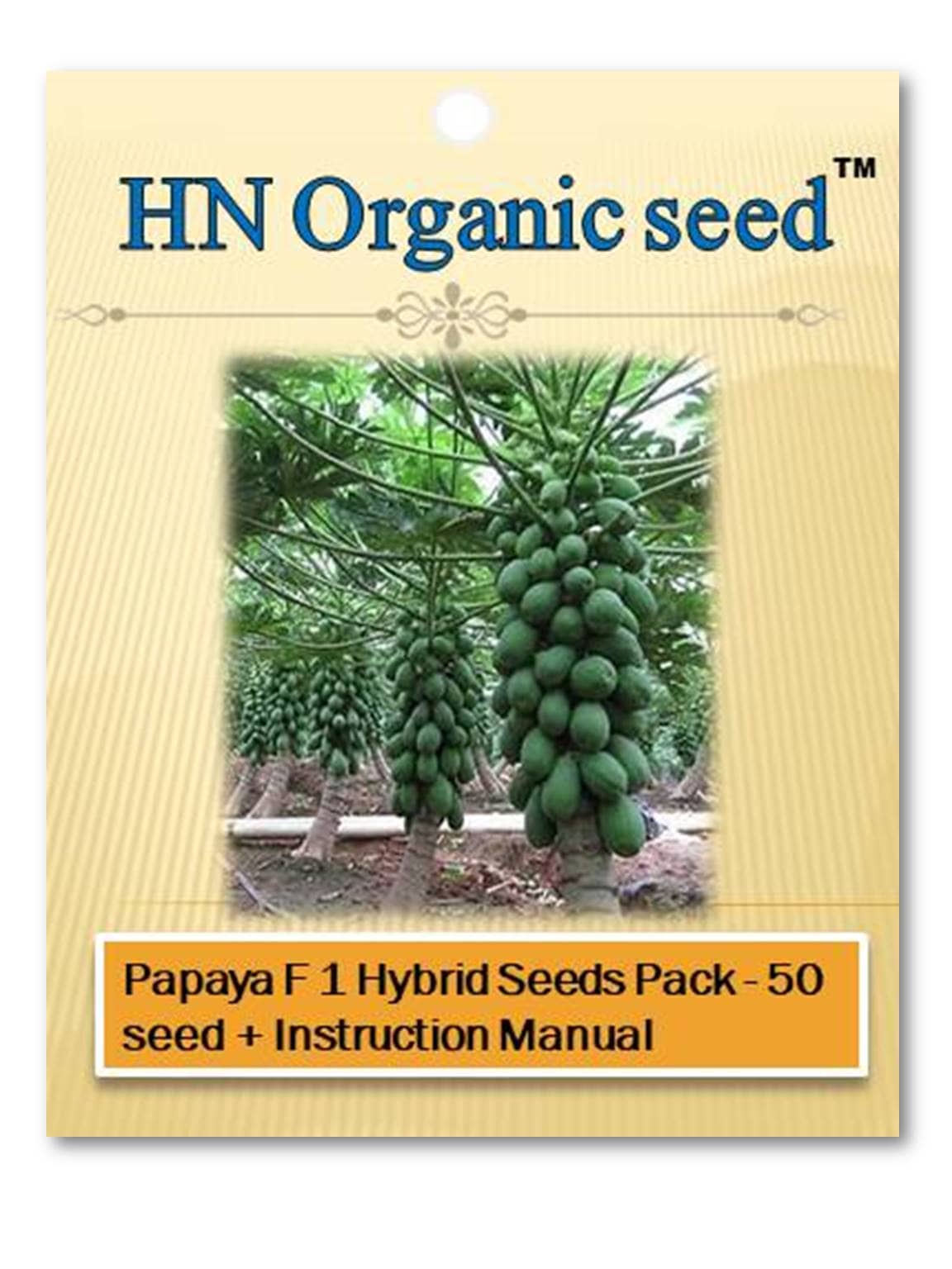 homeagro - Fruit Seeds ( Papaya F 1 Hybrid Seeds Pack - 50 seed )
