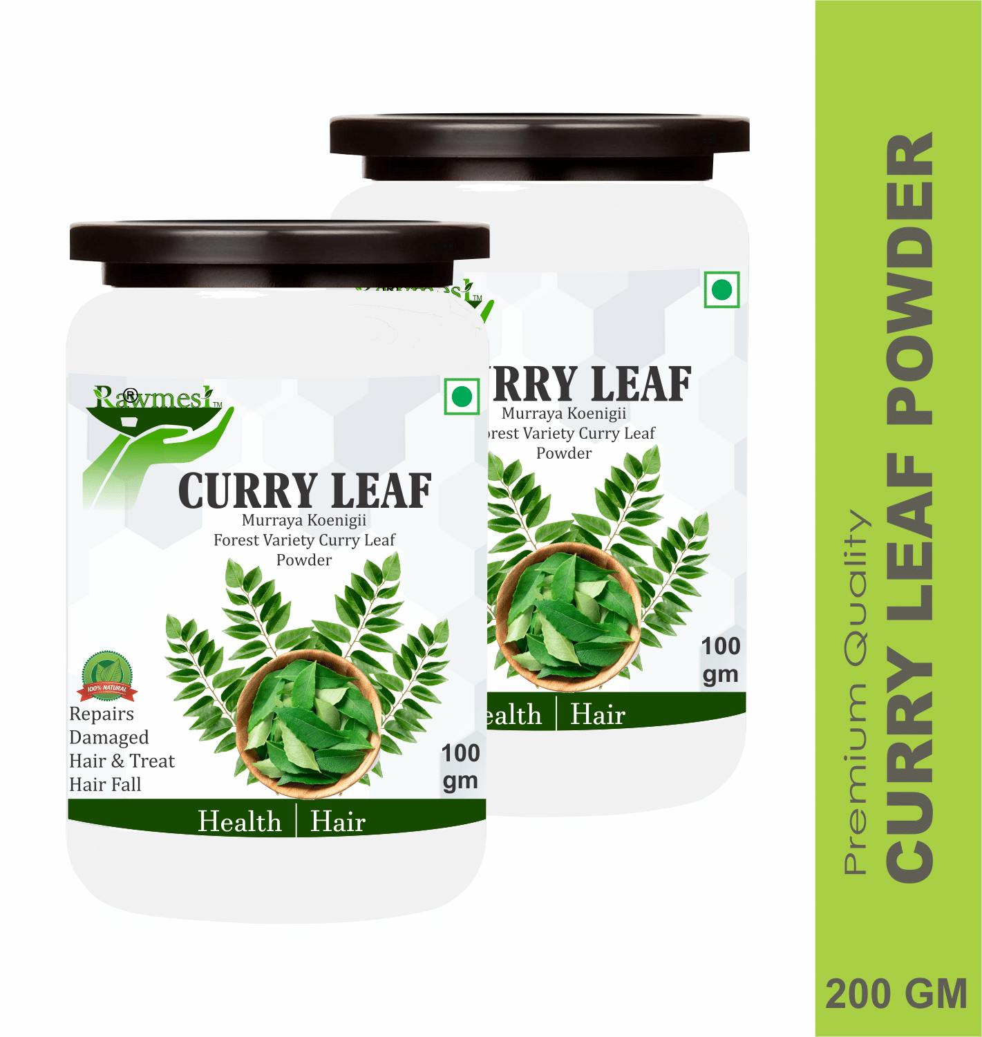     			Rawmest 100% Curry Leaf For Health, Hair & Skin Powder 200 Gm Pack of 2