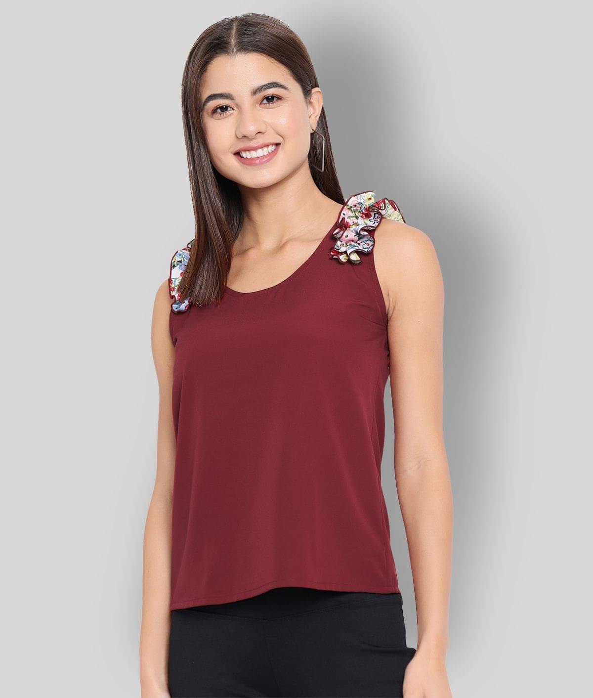 ALL WAYS YOU Women's Polyester Regular Top ( Red ) ALL WAYS YOU Women's Polyester Regular Top ( Red )