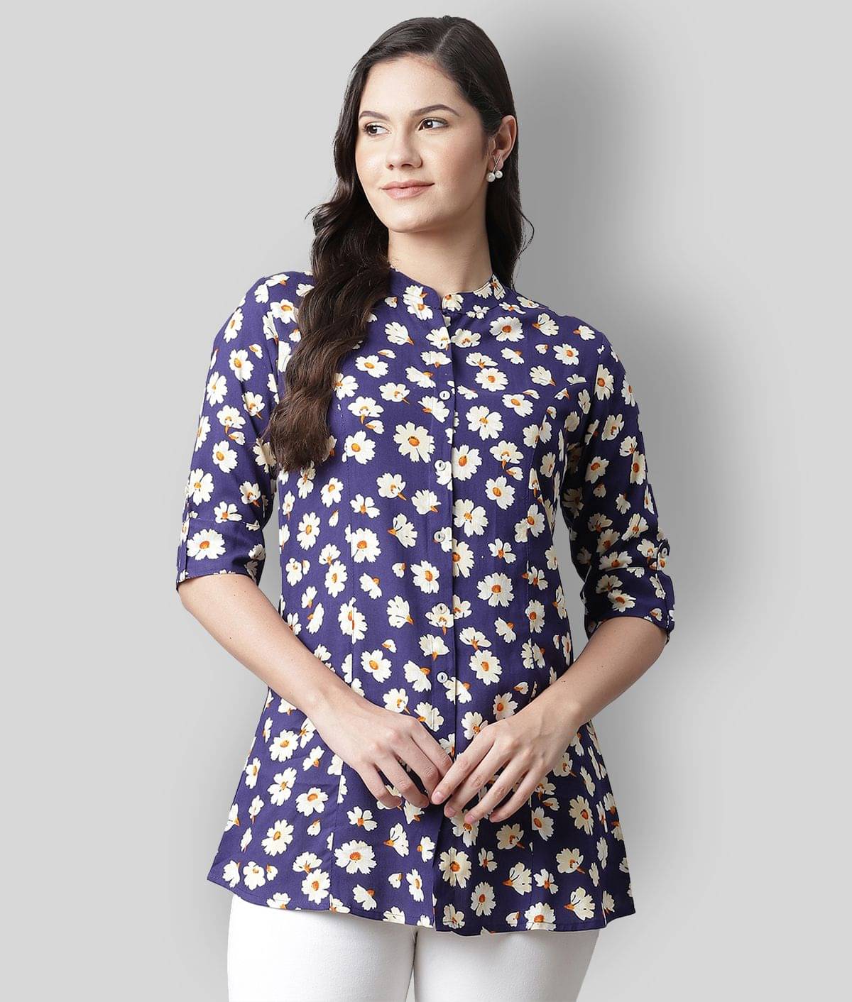 Divena Women's Rayon Tunic ( Multicolor ) Divena Women's Rayon Tunic ( Multicolor )