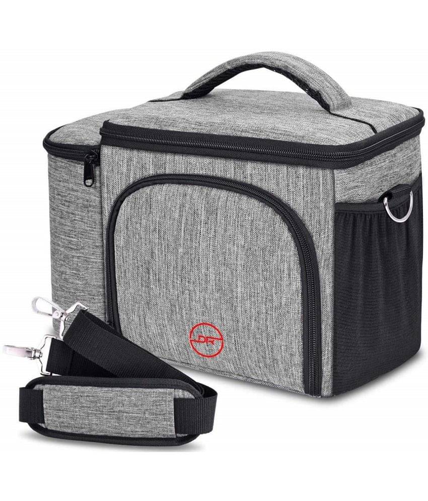     			Double R Bags - Grey Polyester Lunch Bag