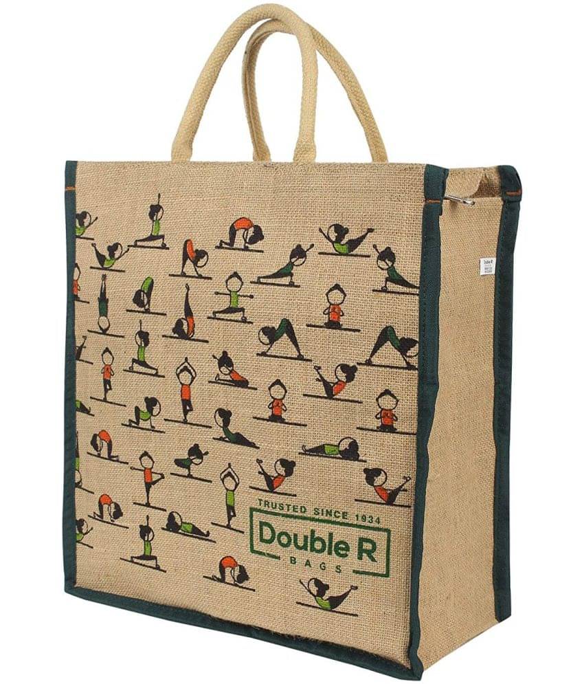     			Double R Bags - Multi Color Jute Lunch Bag