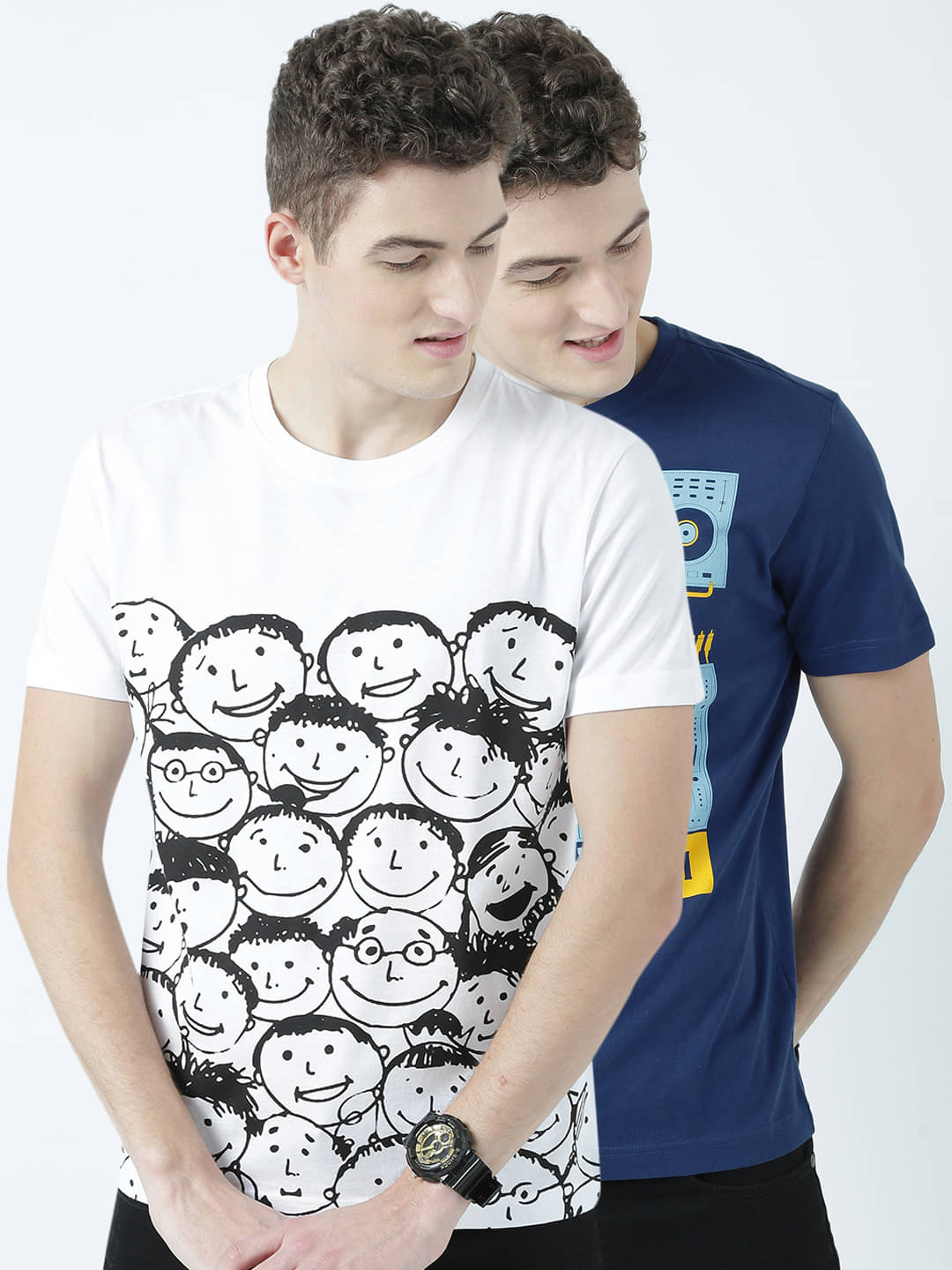     			Huetrap - Multicolor Cotton Regular Fit Men's T-Shirt ( Pack of 2 )