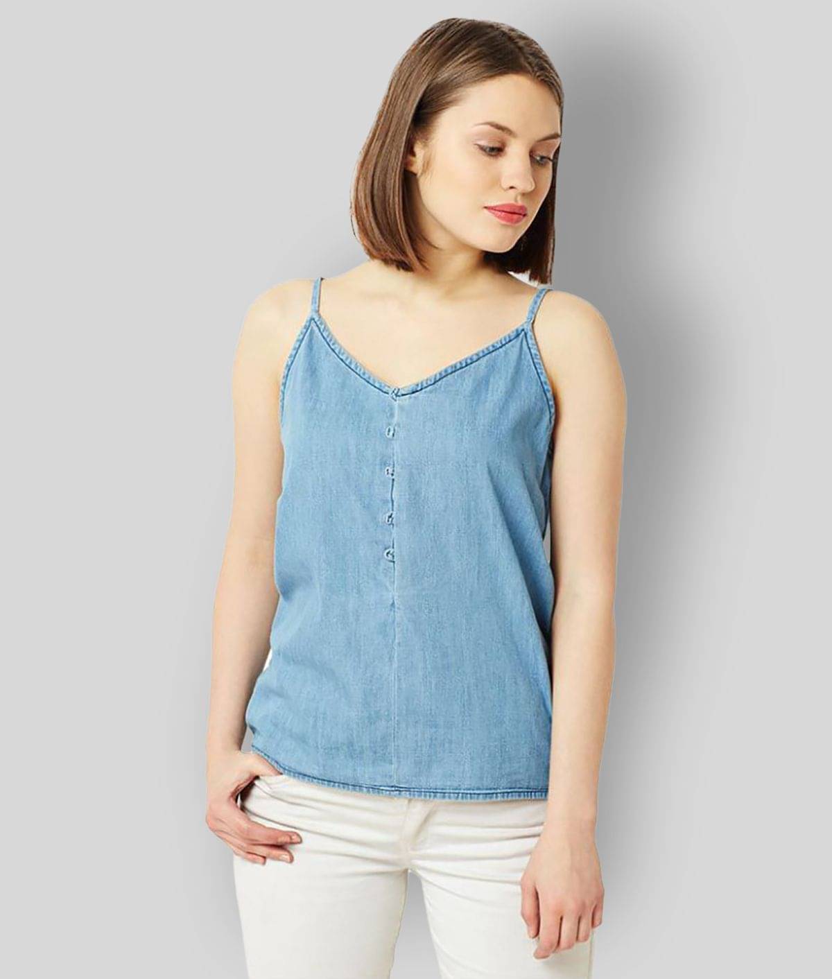     			Miss Chase Women's Denim Regular Top ( Blue )