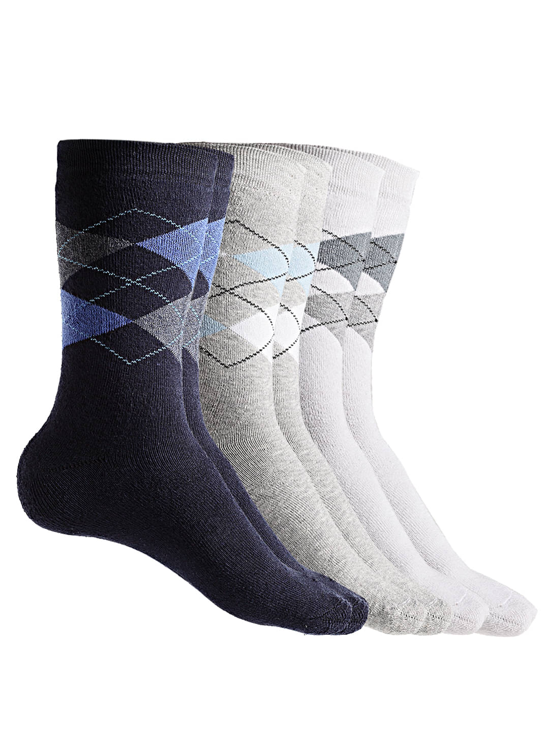 Texlon - Multicolor Cotton Men's Mid Length Socks ( Pack of 3 ) Texlon - Multicolor Cotton Men's Mid Length Socks ( Pack of 3 )