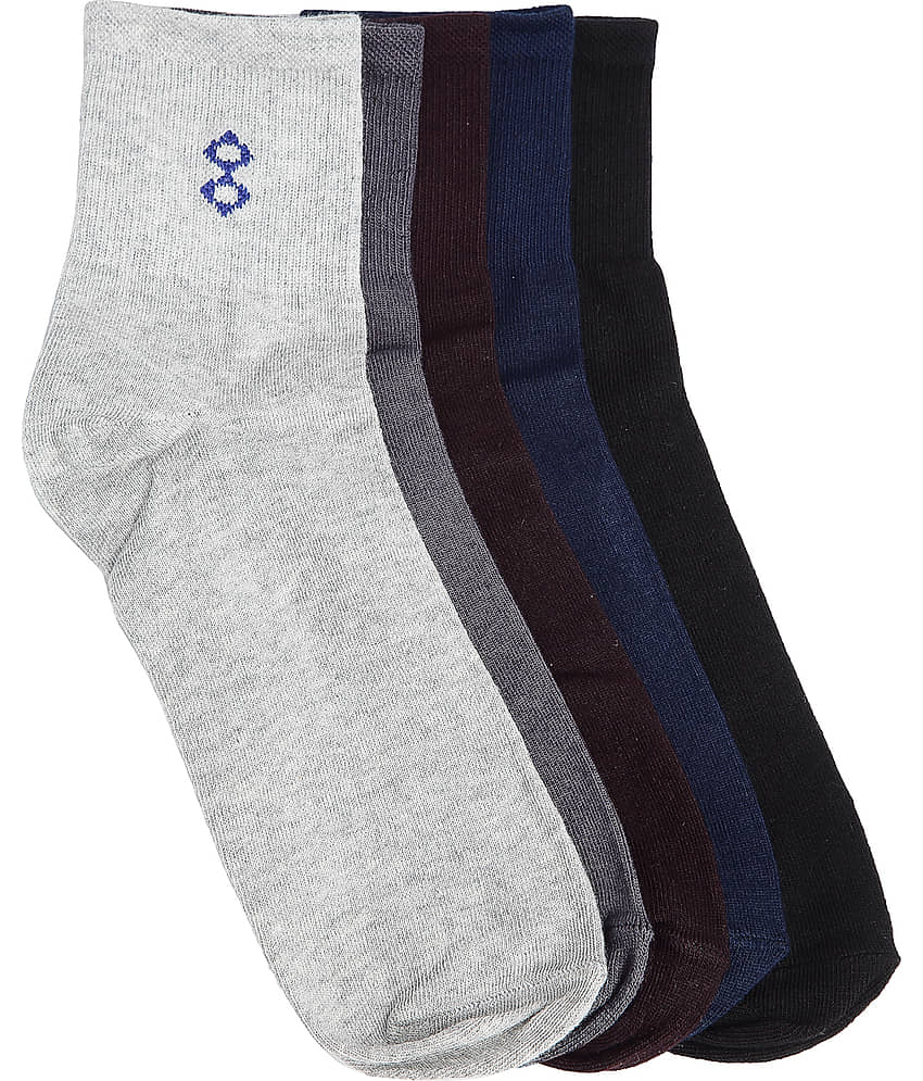 Texlon - Multicolor Cotton Men's Ankle Length Socks ( Pack of 5 ) - Socks | Buy online on ZillyBuy