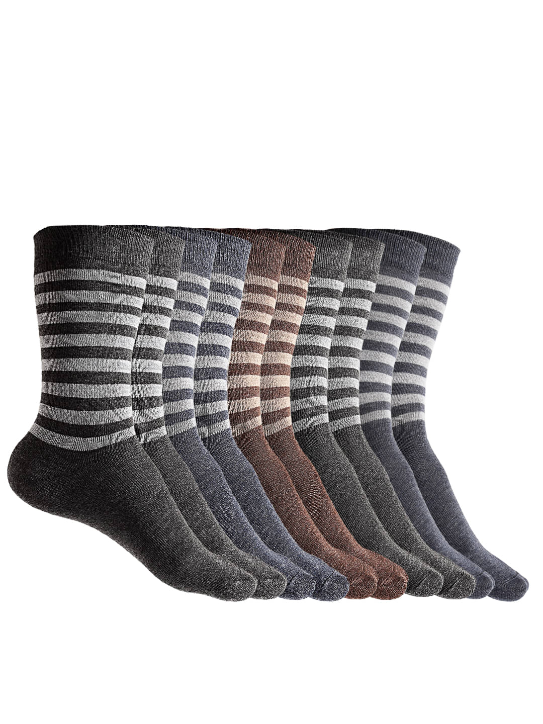     			Texlon - Multicolor Woollen Men's Mid Length Socks ( Pack of 5 )