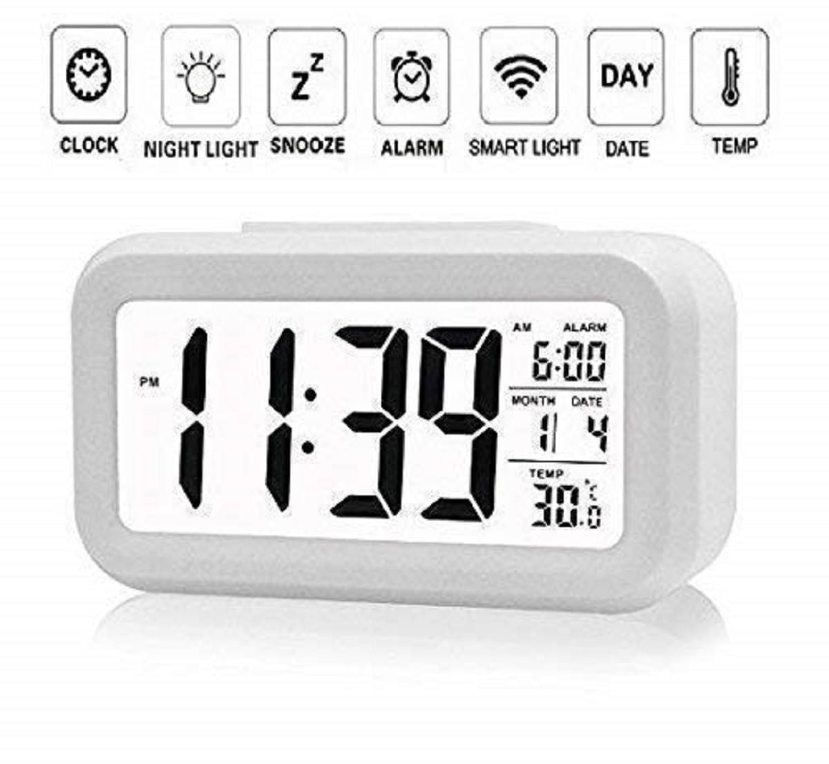     			VVORAA Digital Plastic Rectangular Table Clock - Pack of 1