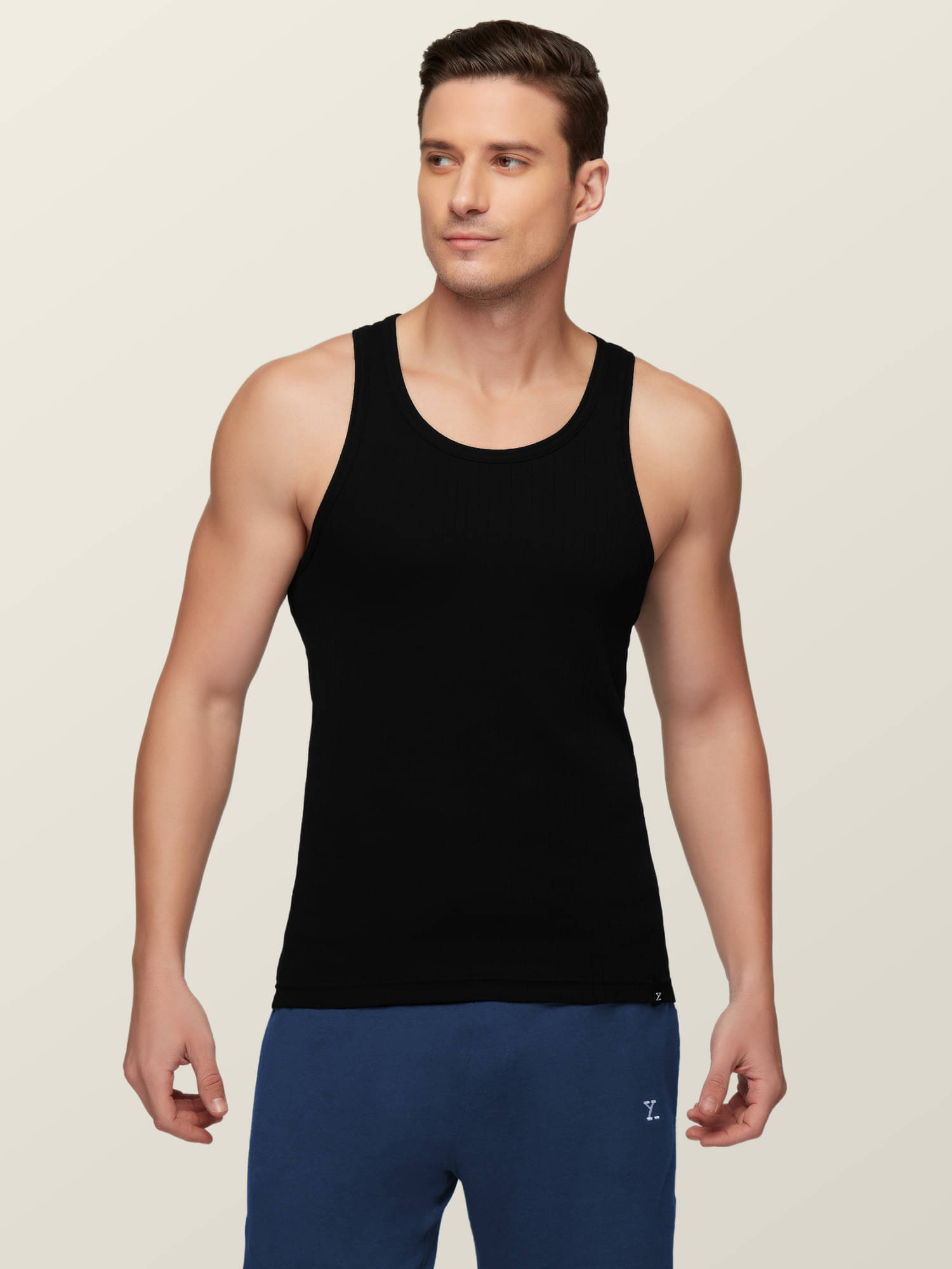     			XYXX Pack of 1 Cotton Gym Vest For Men ( Black )