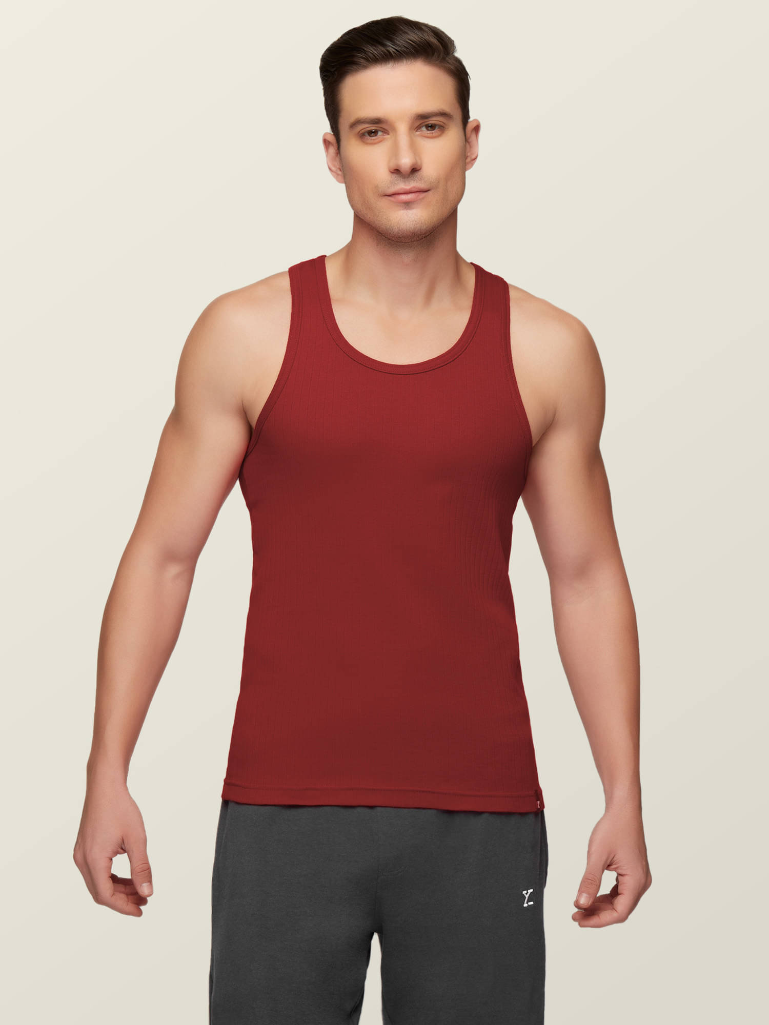     			XYXX Pack of 1 Cotton Gym Vest For Men ( Red )