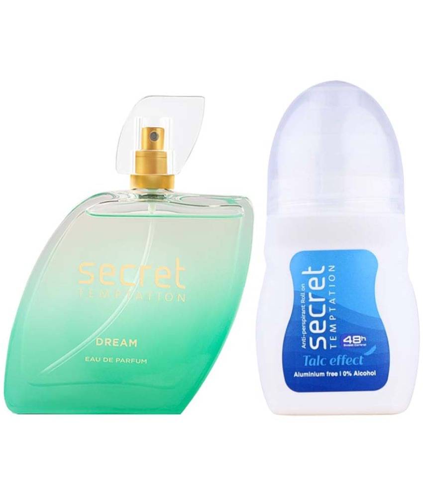 secret temptation Talc Effect Roll-on & Dream Perfume 50ml each, Combo Pack of 2 for Women (2 Items in the set) secret temptation Talc Effect Roll-on & Dream Perfume 50ml each, Combo Pack of 2 for Women (2 Items in the set)