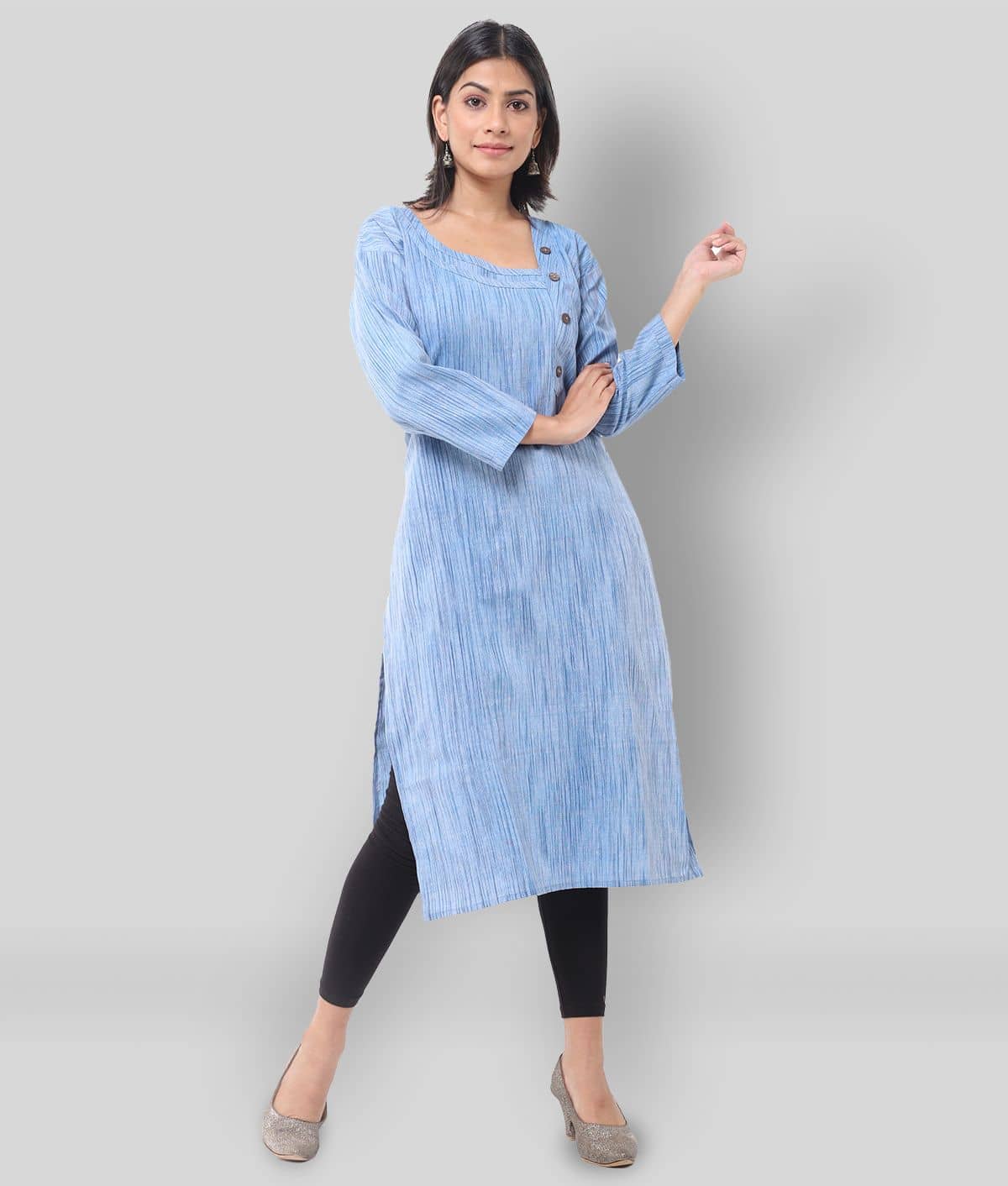 DESHBANDHU DBK - Blue Cotton Women's Straight Kurti - Kurtis, Tunics | Buy online on ZillyBuy