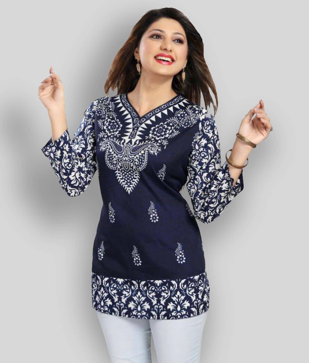 Crepe Short Kurti For Women (Pack of 1) - Kurtis, Tunics | Buy online on ZillyBuy