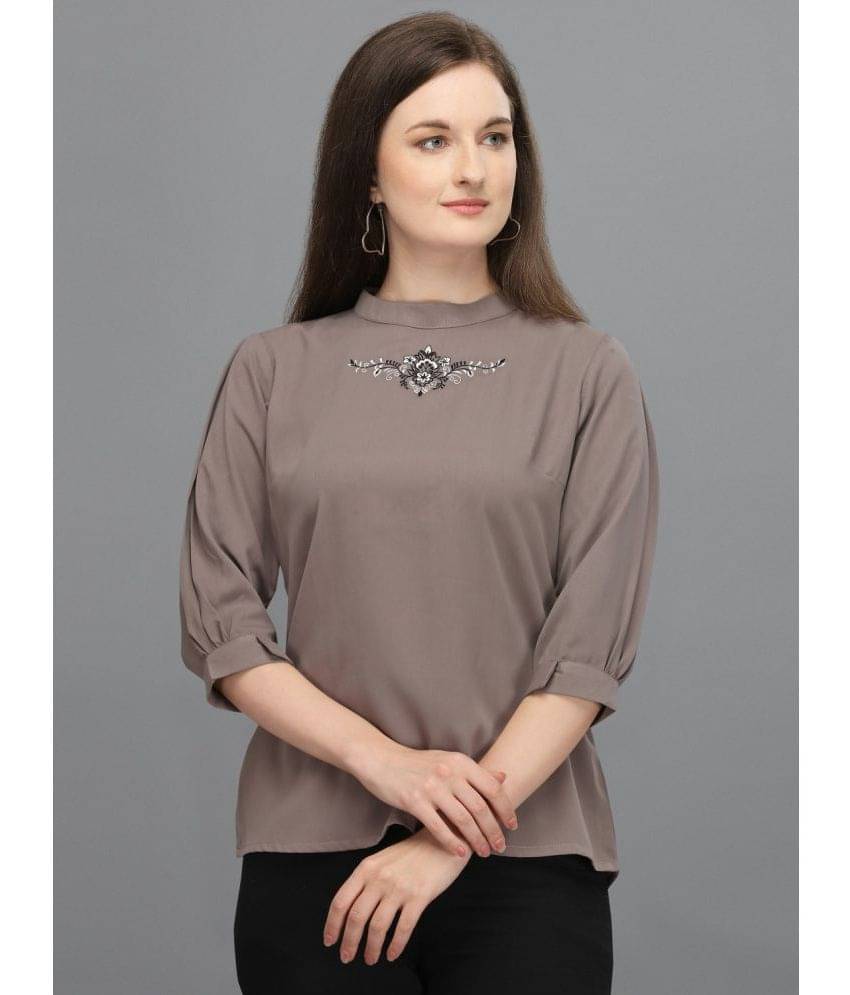 Prettify Women's Polyester Regular Top ( Camel ) Prettify Women's Polyester Regular Top ( Camel )