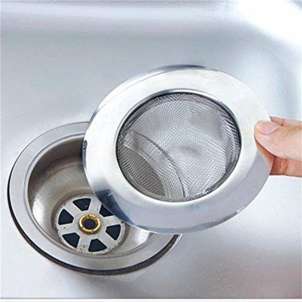 VEDO Kitchen Sink Strainer Heavy Duty Stainless Steel Strainer Kitchen Drain Basin Basket Filter Stopper Drainer Sink Jali (Pack of 1)