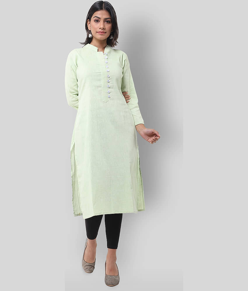 DESHBANDHU DBK - Green Cotton Women's Straight Kurti - Kurtis, Tunics | Buy online on ZillyBuy