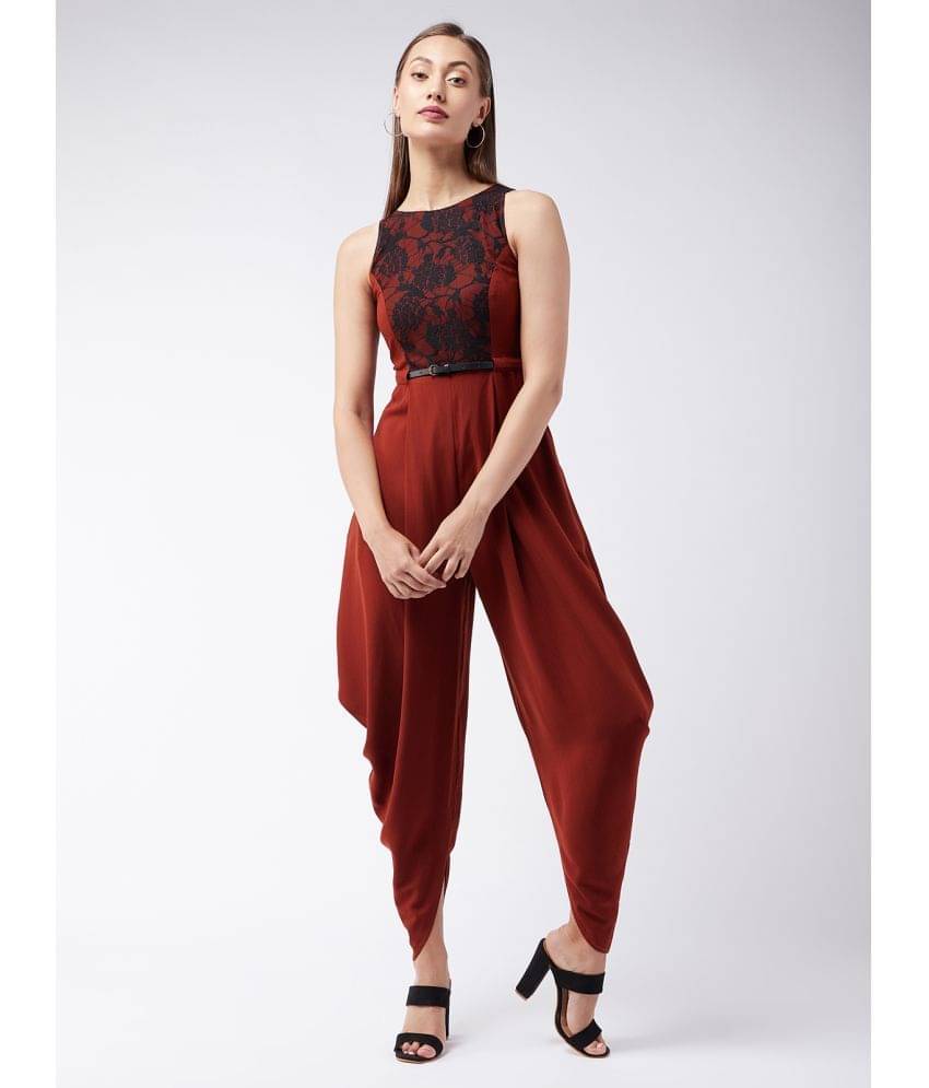 Miss Chase - Rust Polyester Regular Fit Women's Jumpsuit ( Pack of 1 ) Miss Chase - Rust Polyester Regular Fit Women's Jumpsuit ( Pack of 1 )