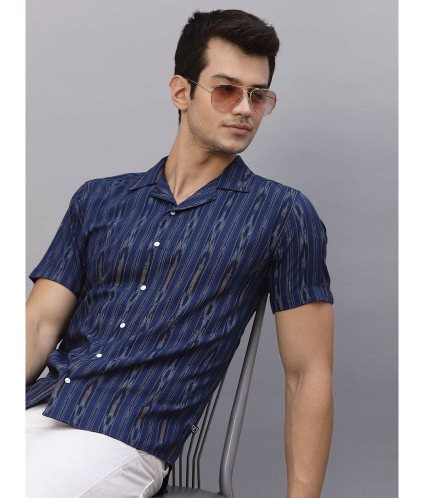    			Rigo - Blue Rayon Regular Fit Men's Casual Shirt ( Pack of 1 )