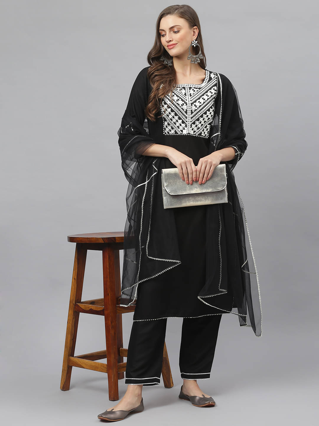 Stylum - Black Straight Rayon Women's Stitched Salwar Suit ( Pack of 1 ) Stylum - Black Straight Rayon Women's Stitched Salwar Suit ( Pack of 1 )