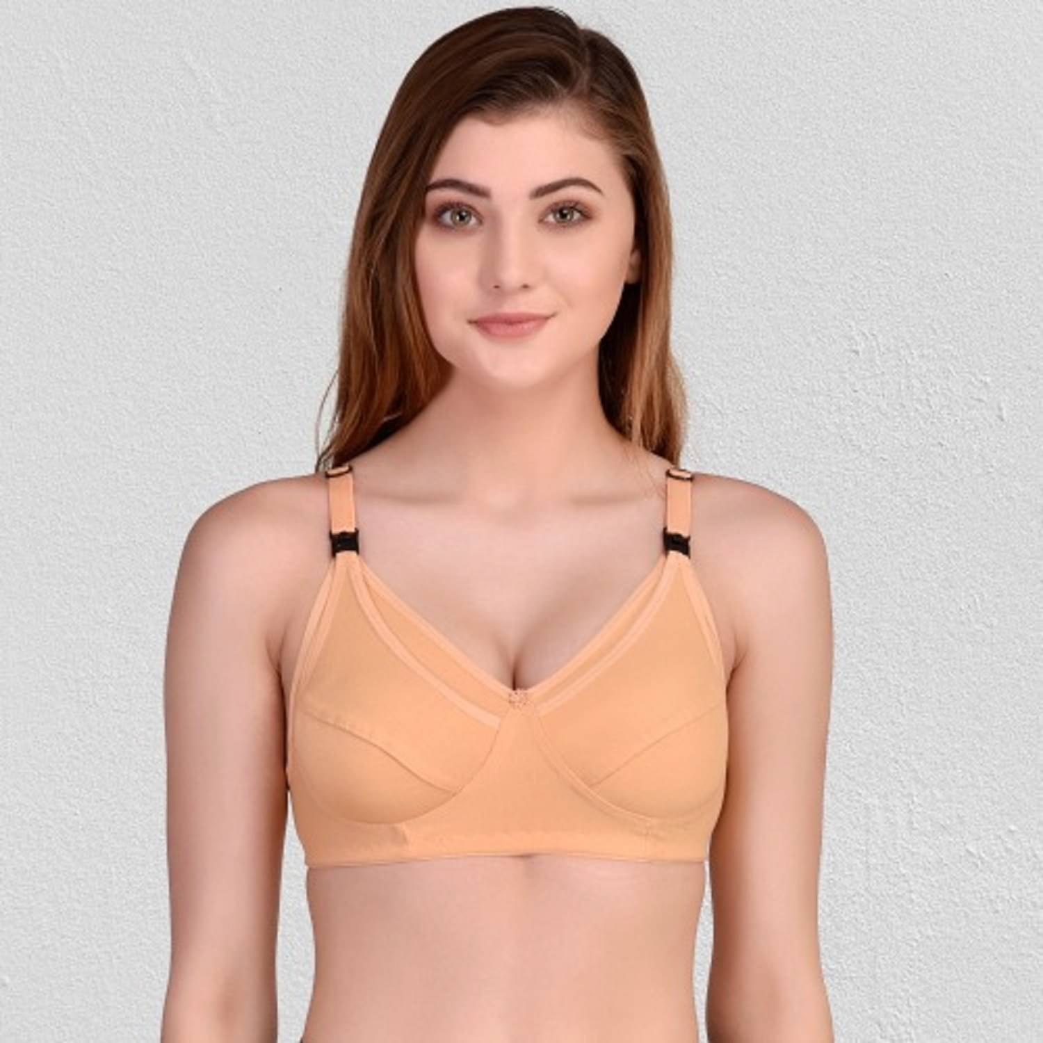 Zourt Cotton Non Padded Women's Everyday Bra ( Beige ) Zourt Cotton Non Padded Women's Everyday Bra ( Beige )