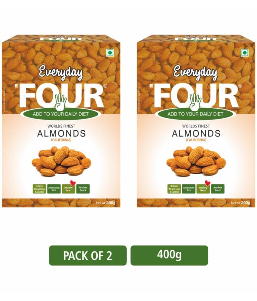     			Everyday Four Californian Almonds (Badam) 400g | Combo Pack 200*2 | Healthy Heart |