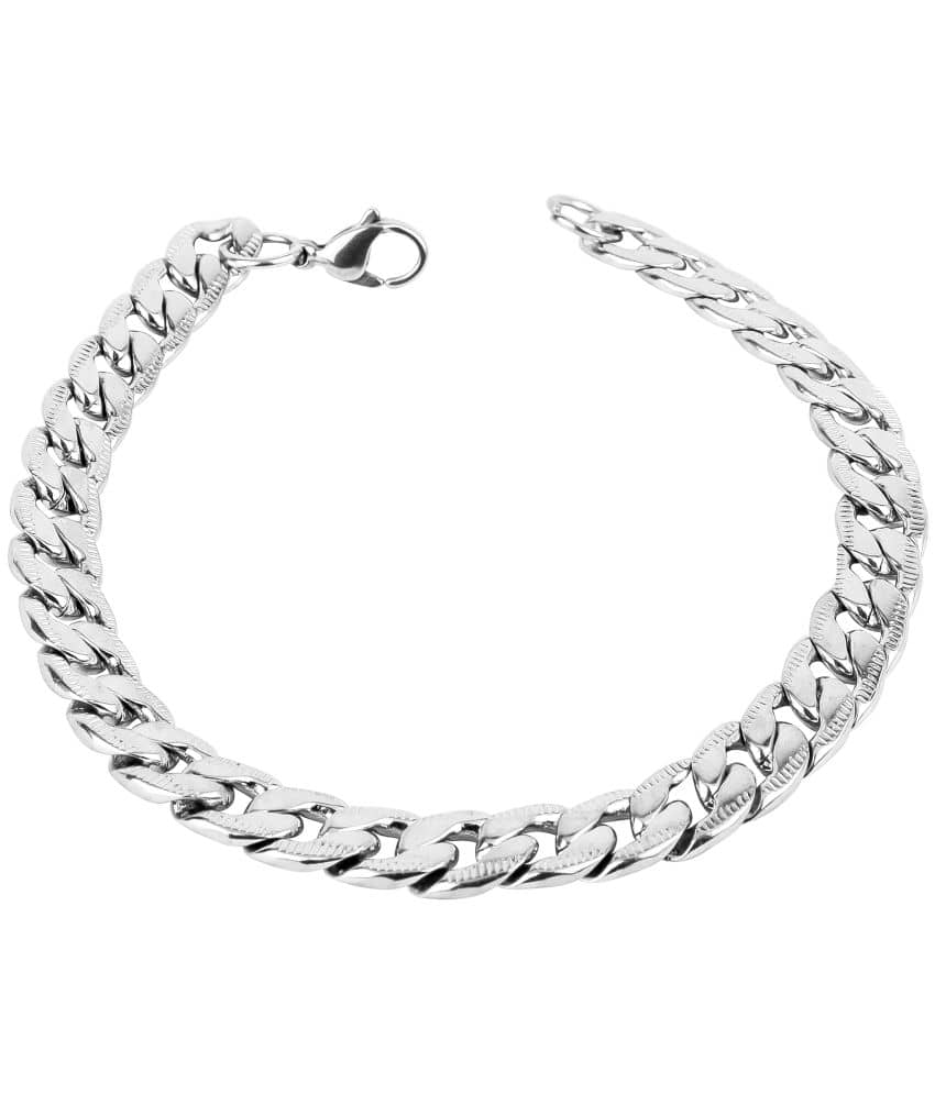 FASHION FRILL Silver Bracelet ( Pack of 1 ) - Bangles & Bracelets | Buy online on ZillyBuy