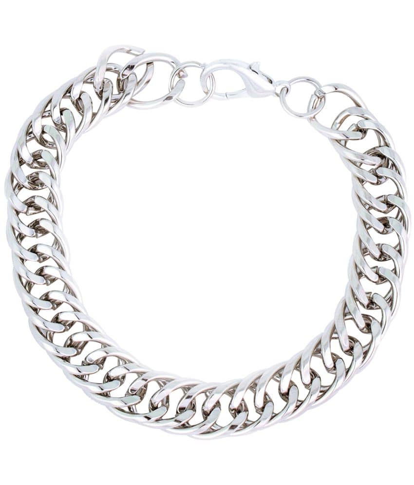 FASHION FRILL - Silver Bracelet ( Pack of 1 ) - Bangles & Bracelets | Buy online on ZillyBuy