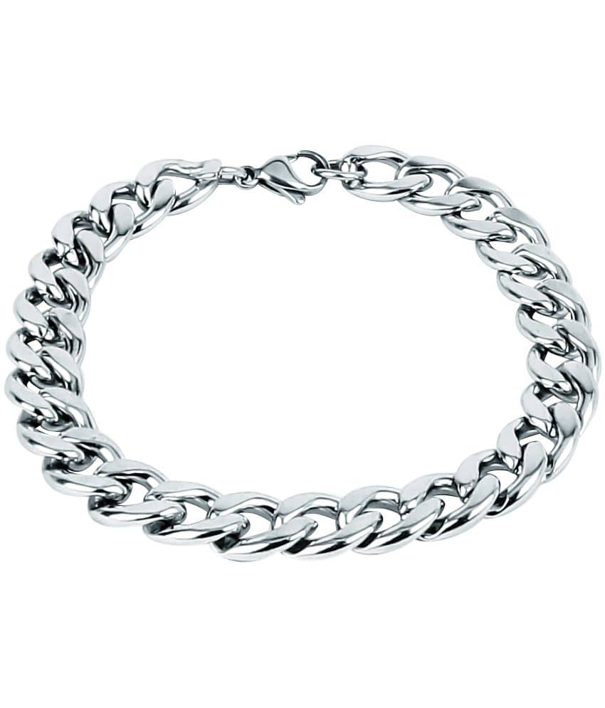 FASHION FRILL - Silver Bracelet ( Pack of 1 ) - Bangles & Bracelets | Buy online on ZillyBuy