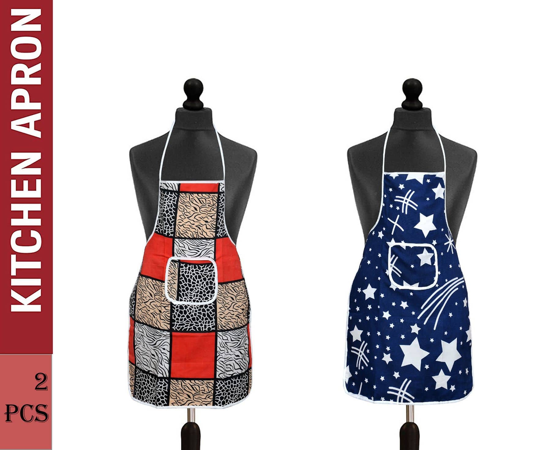 Aazeem  Multicolor Half Apron ( Pack of 2 )