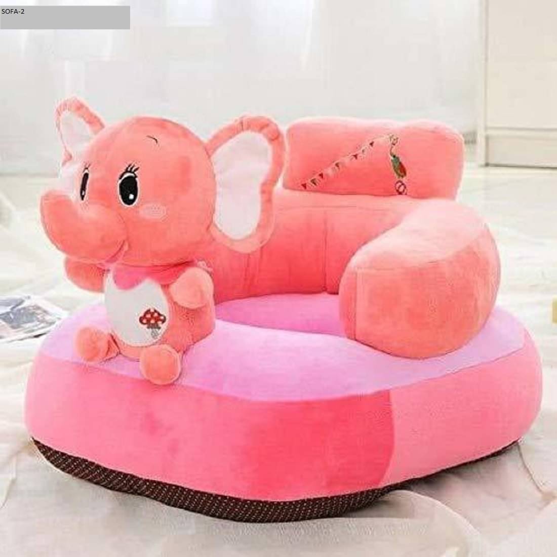     			KIDS WONDERS Imported Velvet Kids Sofa Comfortable Soft Plush Cushion Sofa Seat | Rocking Chair for Kids (Elephant)