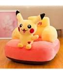 KIDS WONDERS Imported Velvet Kids Sofa Comfortable Soft Plush Cushion Sofa Seat | Rocking Chair for Kids (PICKACHU)