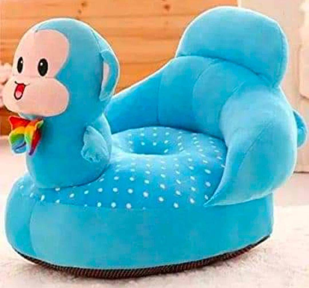     			KIDS WONDERS Imported Velvet Kids Sofa Comfortable Soft Plush Cushion Sofa Seat | Rocking Chair for Kids (Sky Blue)